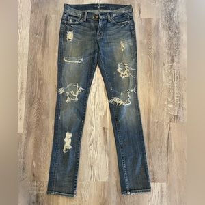 7 For All Mankind Distressed Jean Waist 26 Inseam 31